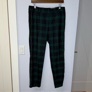 Talbots Women’s Green and Black Plaid Pants, Hampshire ankle pants. Size 6. NEW!